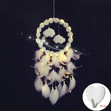 Load image into Gallery viewer, Wall Dreamcatcher Led Handmade Feather Dream Catcher Braided Wind Chimes Art For Dreamcatcher Hanging Car Home Decoration
