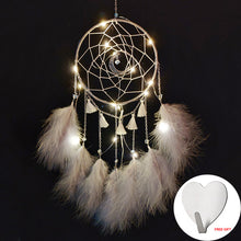 Load image into Gallery viewer, Wall Dreamcatcher Led Handmade Feather Dream Catcher Braided Wind Chimes Art For Dreamcatcher Hanging Car Home Decoration