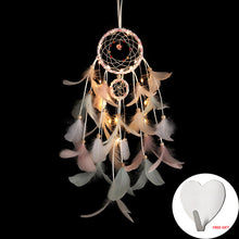 Load image into Gallery viewer, Wall Dreamcatcher Led Handmade Feather Dream Catcher Braided Wind Chimes Art For Dreamcatcher Hanging Car Home Decoration