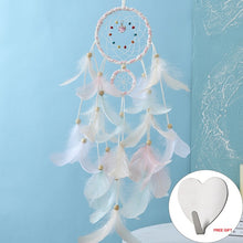 Load image into Gallery viewer, Wall Dreamcatcher Led Handmade Feather Dream Catcher Braided Wind Chimes Art For Dreamcatcher Hanging Car Home Decoration