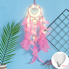 Load image into Gallery viewer, Wall Dreamcatcher Led Handmade Feather Dream Catcher Braided Wind Chimes Art For Dreamcatcher Hanging Car Home Decoration