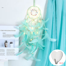 Load image into Gallery viewer, Wall Dreamcatcher Led Handmade Feather Dream Catcher Braided Wind Chimes Art For Dreamcatcher Hanging Car Home Decoration