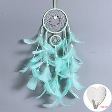 Load image into Gallery viewer, Wall Dreamcatcher Led Handmade Feather Dream Catcher Braided Wind Chimes Art For Dreamcatcher Hanging Car Home Decoration
