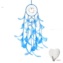 Load image into Gallery viewer, Wall Dreamcatcher Led Handmade Feather Dream Catcher Braided Wind Chimes Art For Dreamcatcher Hanging Car Home Decoration