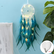 Load image into Gallery viewer, Wall Dreamcatcher Led Handmade Feather Dream Catcher Braided Wind Chimes Art For Dreamcatcher Hanging Car Home Decoration