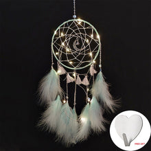 Load image into Gallery viewer, Wall Dreamcatcher Led Handmade Feather Dream Catcher Braided Wind Chimes Art For Dreamcatcher Hanging Car Home Decoration