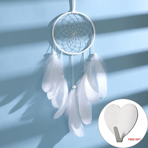 Wall Dreamcatcher  Led Handmade Feather Dream Catcher Braided Wind Chimes Art For Dreamcatcher Hanging Car Home Decoration