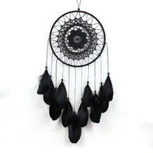 Load image into Gallery viewer, Girl Heart Dream Catcher National Feather Ornaments Lace Ribbons Feathers Wrapped Lights Dreamcatcher
