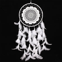 Load image into Gallery viewer, Girl Heart Dream Catcher National Feather Ornaments Lace Ribbons Feathers Wrapped Lights Dreamcatcher
